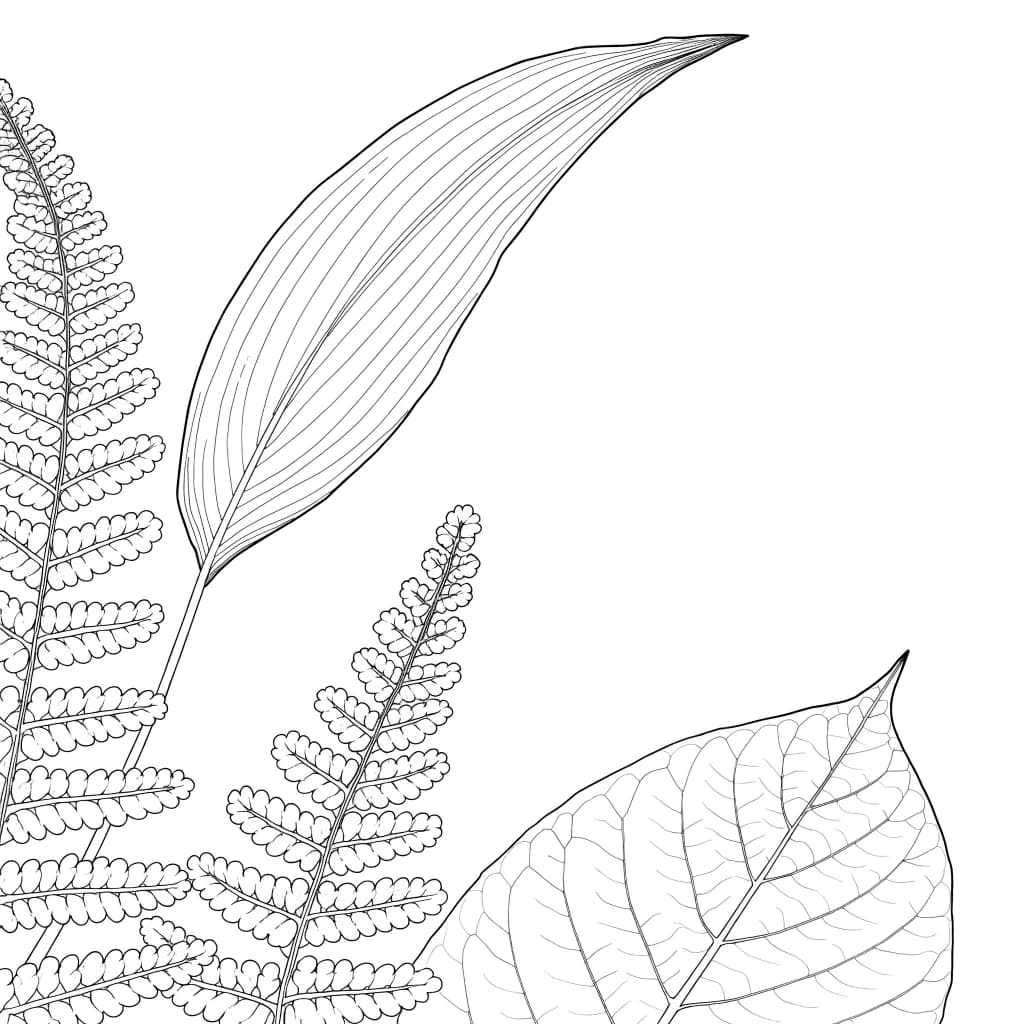 Botanický detail listů zelené stěny
